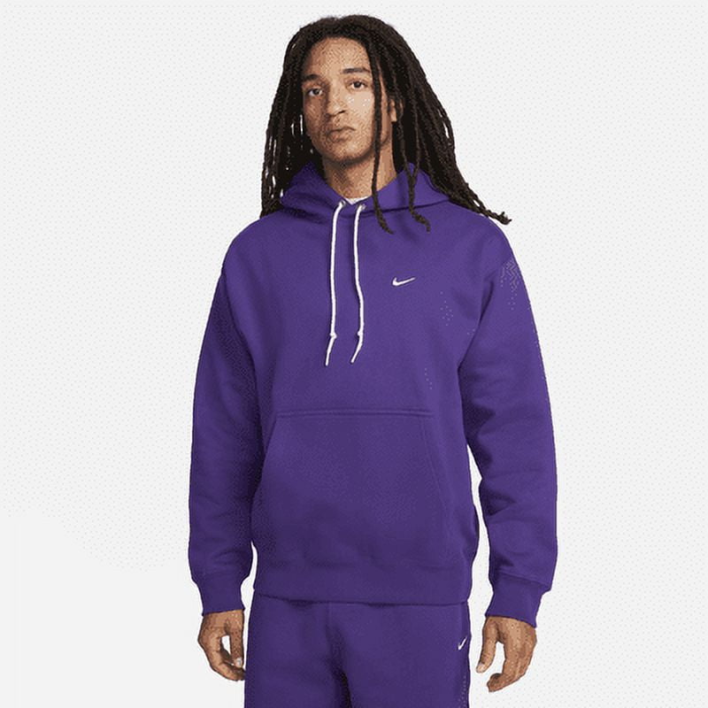 Nike Solo Swoosh Men's Fleece Pullover Hoodie Color: Field Purple