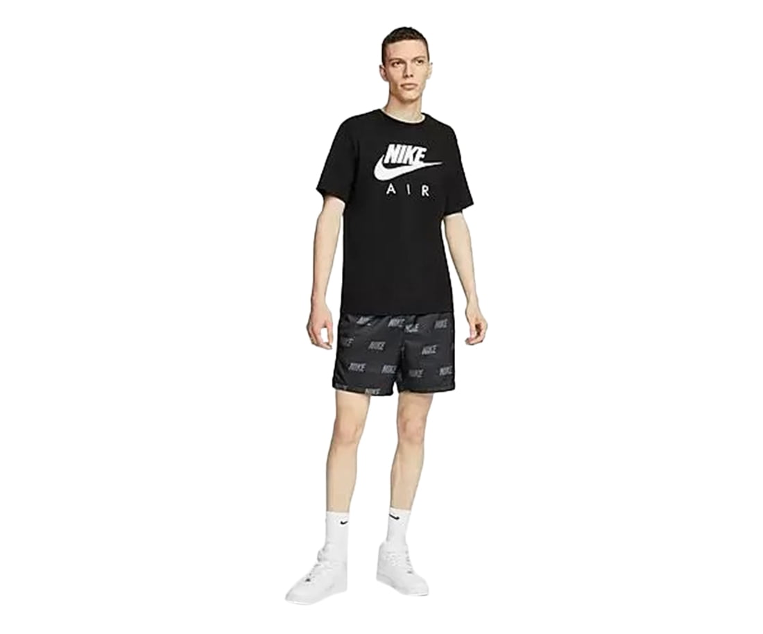 Nike Sportswear Allover Print Woven Mens Active Shorts Size Xxl Color Black Grey