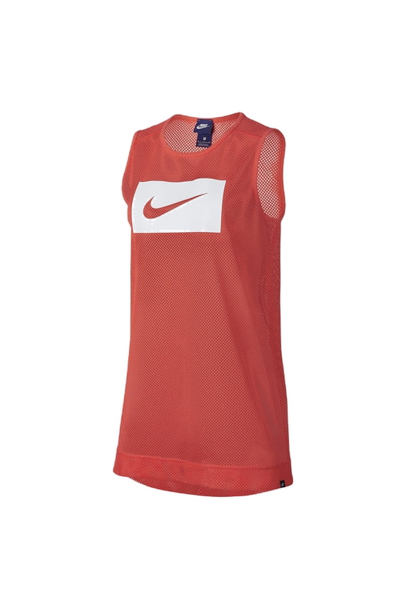 Sportswear Athletic Orange Mesh Tank Top T Shirt Size S