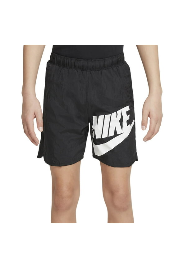 Sportswear Big Kids' (Boys') Woven Shorts Color: Black/White Size: M
