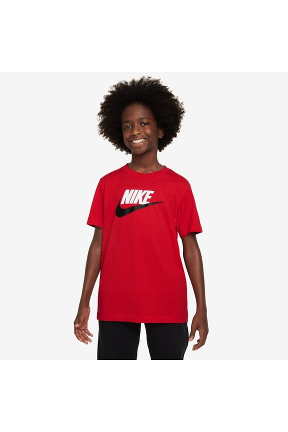 Boys 8-20 Nike Sportswear Large Logo T-Shirt Color: Red White Black Size: X LARGE