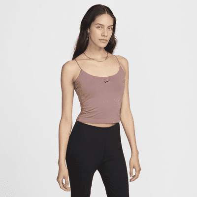 Nike Sportswear Chill Knit Women's Tight Cami Tank Color: Smokey Mauve/Black Size: S