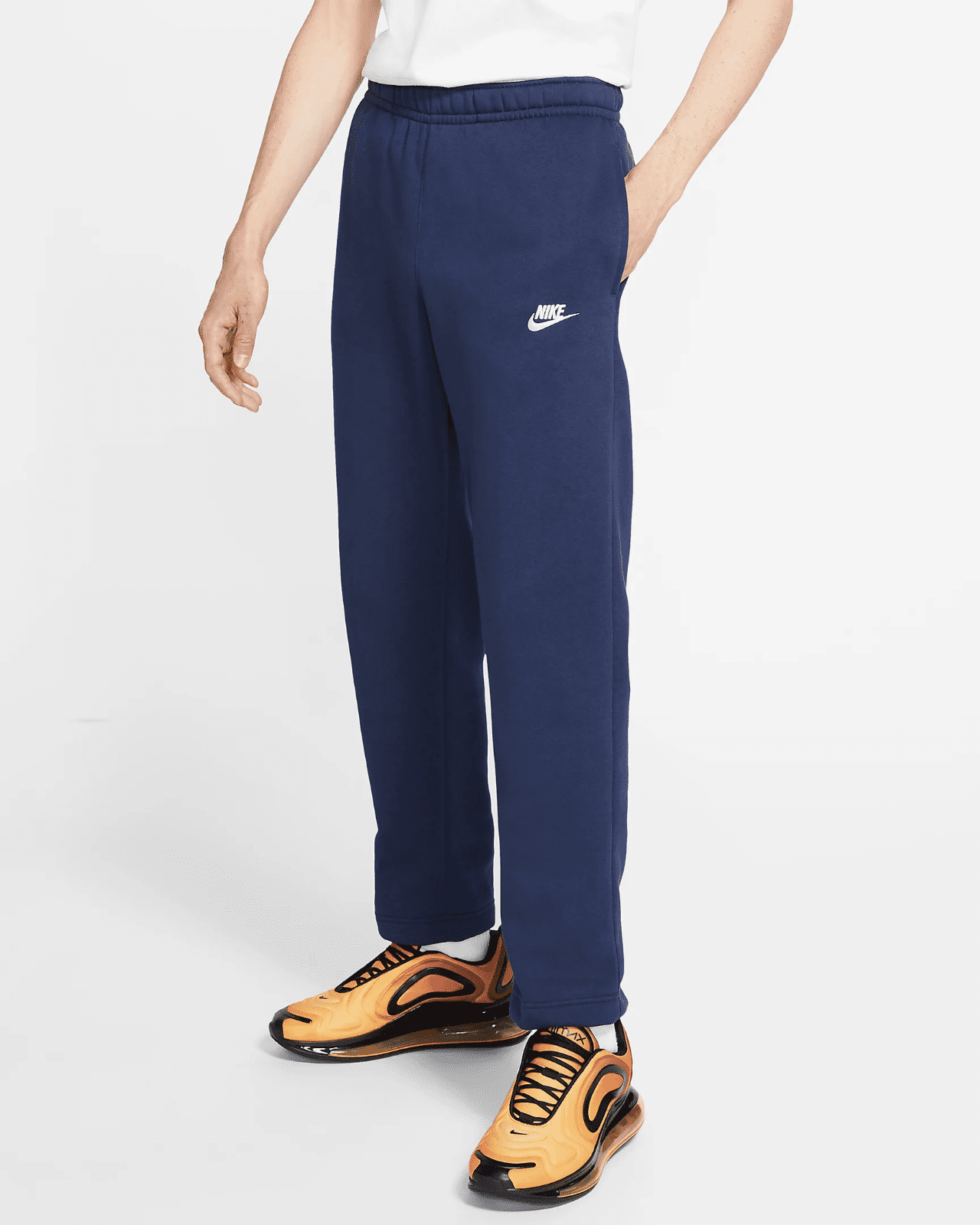Nike Big Tall NSW Club Pants Open Hem Black Black White Walmart