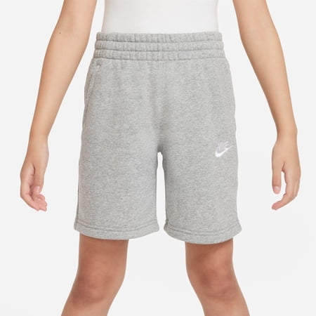 Nike Sportswear Club Fleece Big Kids' French Terry Shorts Grey Heather/White Medium FD3015-063