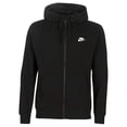 thumbnail image 1 of Nike Men's Sportswear Club Fleece Full Zip Hoodie, Fleece Zip-Up Hoodie Men, Black/Black/White, XL, 1 of 13