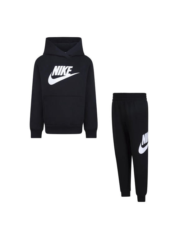 Sportswear Club Fleece Little Kids' Hoodie Set (86L135-023, Black) Size 4