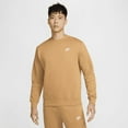thumbnail image 1 of Nike Sportswear Club Fleece Men's Crew Color: Flax/White Size: 3XL, 1 of 1