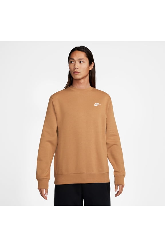 Sportswear Club Fleece Men's Crew Color: Flax/White Size: S