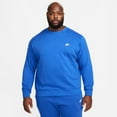 thumbnail image 1 of Nike Sportswear Club Fleece Men's Crew Color: Game Royal/White Size: S, 1 of 4