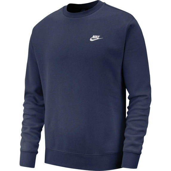 Nike Sportswear Club Fleece Men's Crew Color: Midnight Navy/White Size: 2XL
