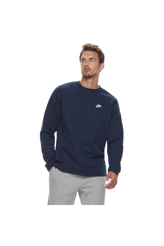Sportswear Club Fleece Men's Crew Color: Midnight Navy/White Size: S
