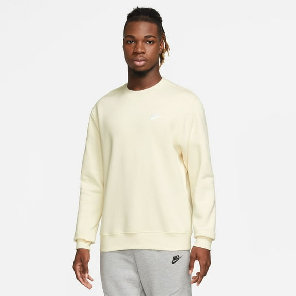 Nike Sportswear Club Fleece Men's Crew Color: Sail/White Size: 2XL