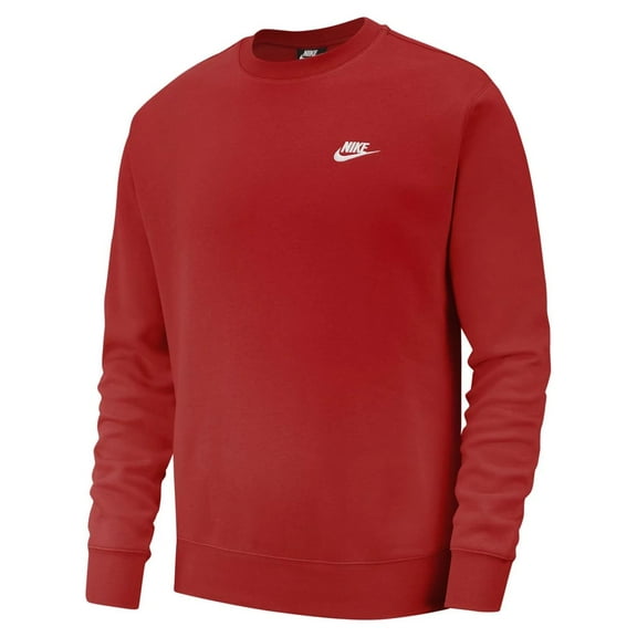Nike Sportswear Club Fleece Men's Crew Color: University Red/White Size: S