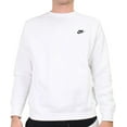 thumbnail image 1 of Nike Sportswear Club Fleece Men's Crew Color: White/Black Size: XS, 1 of 3