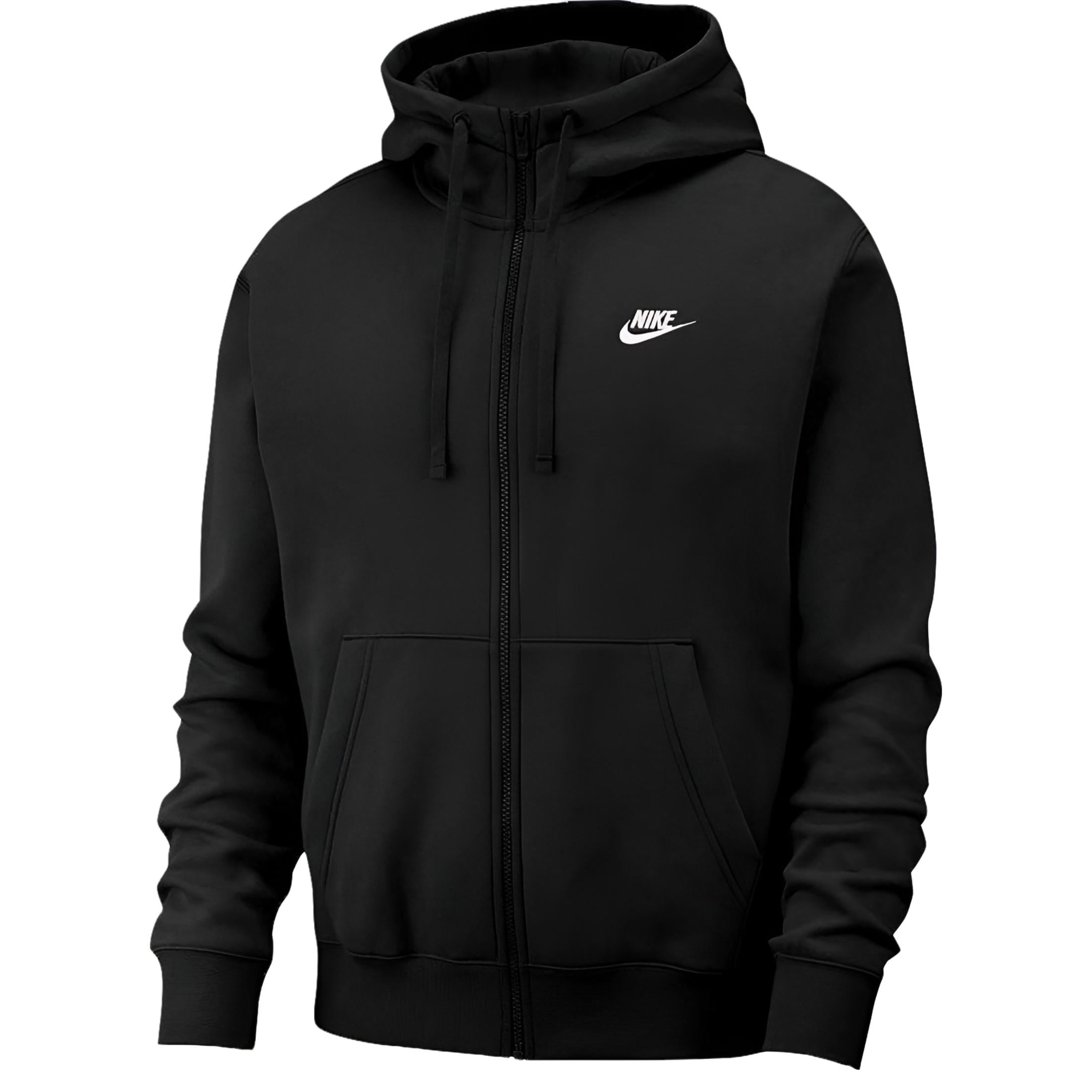 パーカー・フーディ Nike Club Hooded Jacket Black White - Asia Nike-Sportswear-Club-Fleece-