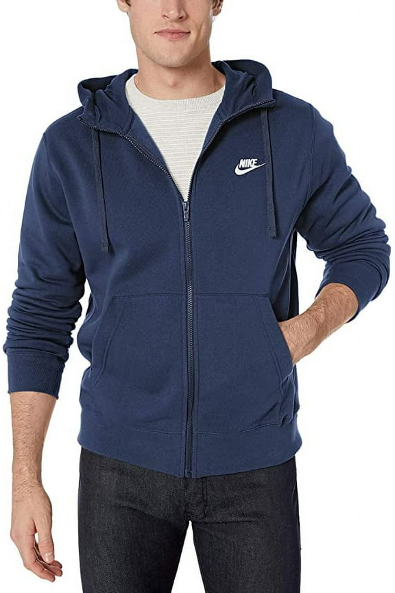 Sportswear Club Fleece Men's Full-Zip Hoodie Color: Game Royal/Game Royal/White Size: 2XL