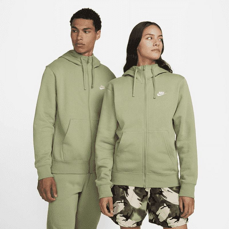 nike club fleece sweatshirt in oil green