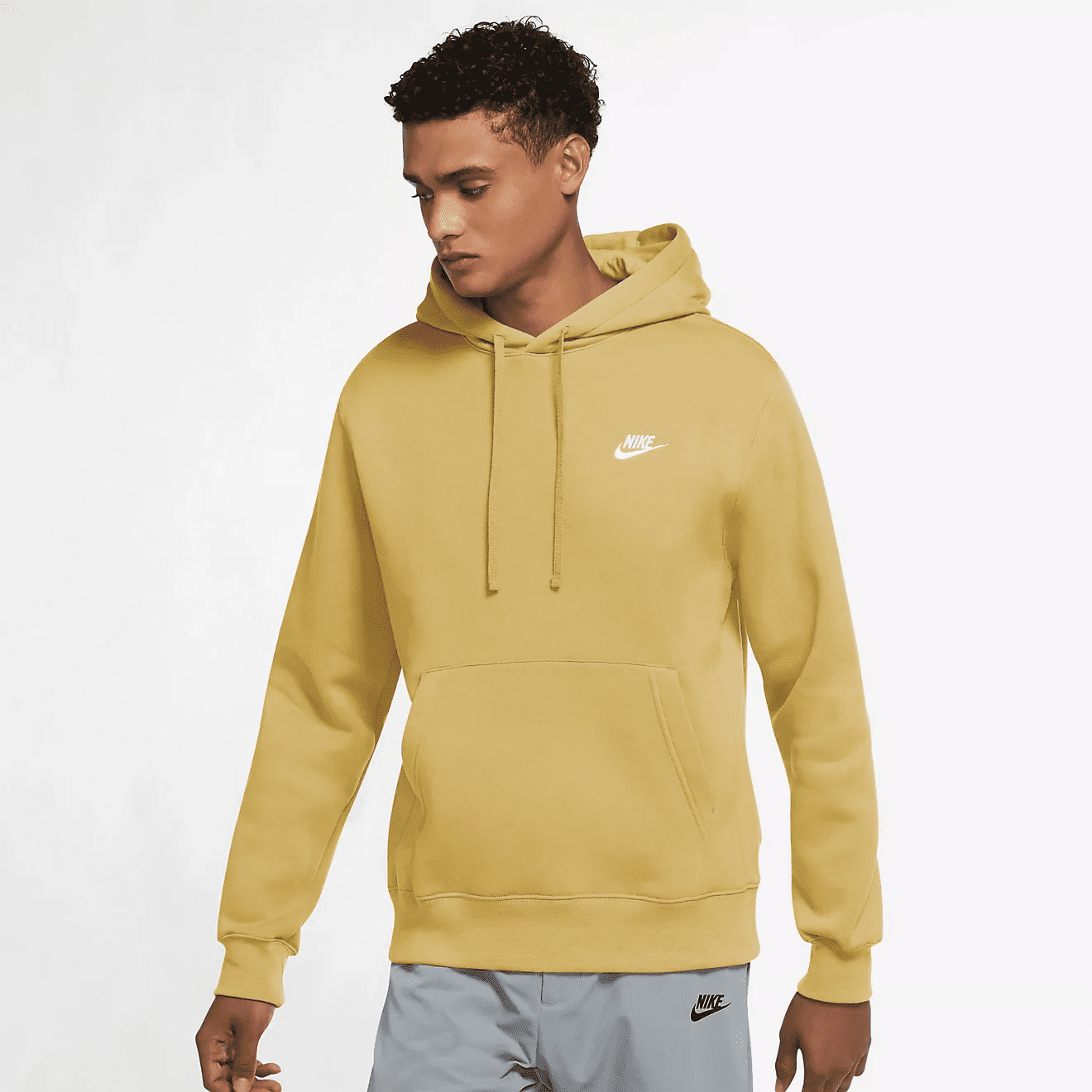 Nike Men's Hoodie - Yellow - XL