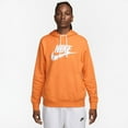 thumbnail image 1 of Nike Sportswear Club Fleece Men's Graphic Pullover Hoodie Color: Bright Mandarin/White/White Size: S, 1 of 1