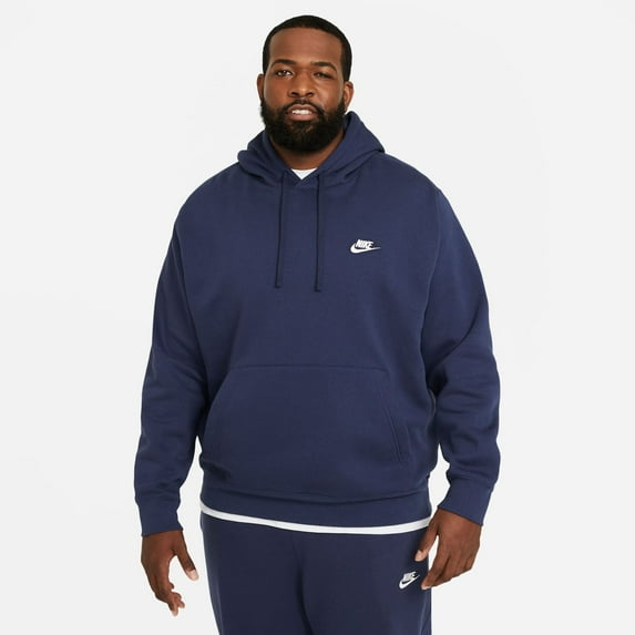 Nike Sportswear Club Fleece Pullover Hoodie Color: Midnight Navy/Midnight Navy/White Size: XL Tall
