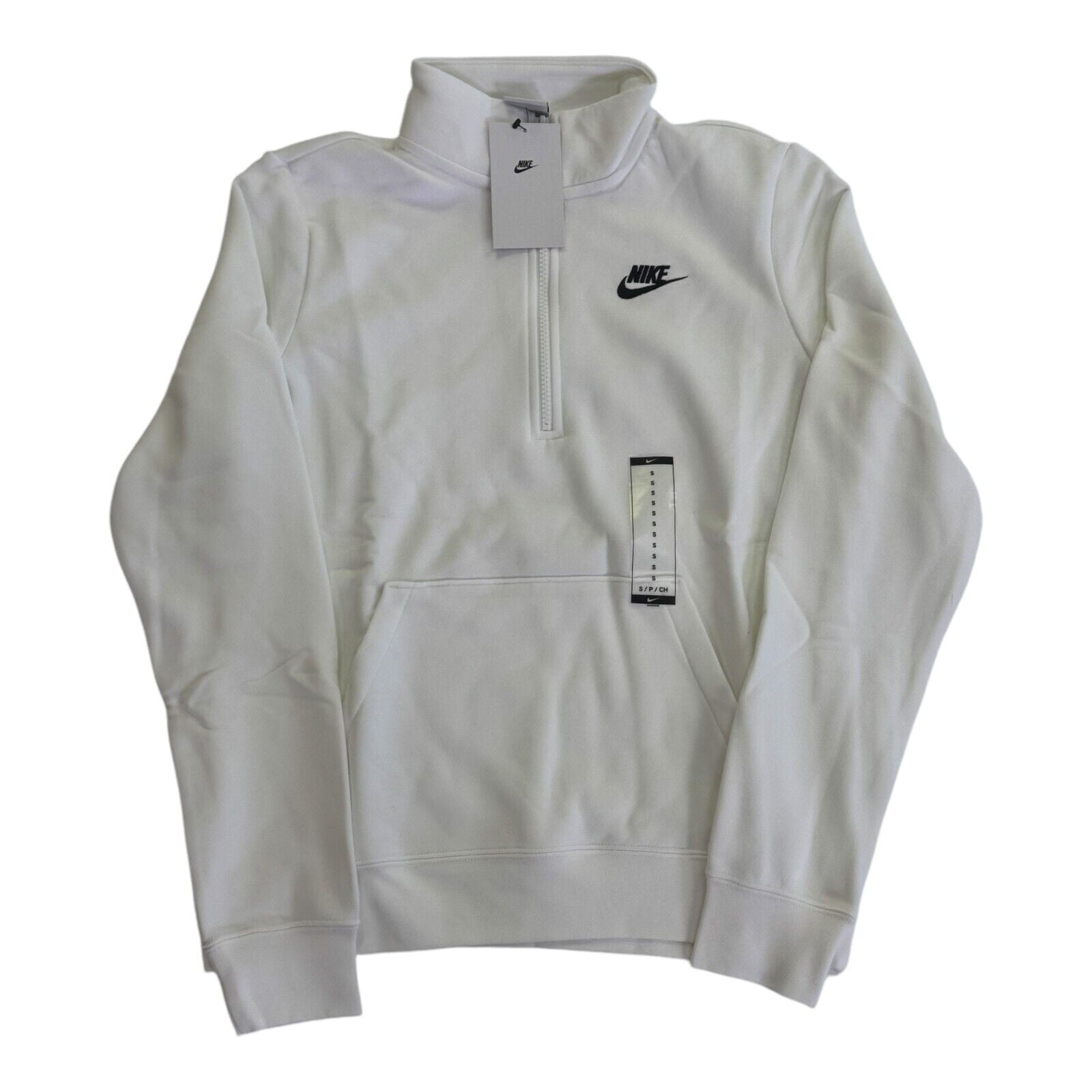 Nike Sportswear Club Fleece Women s 1 2 Zip Sweatshirt White DQ5838 100 S