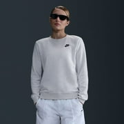 Nike Sportswear Club Fleece Women's Crew-Neck Sweatshirt Color: Birch Heather/Black Size: M