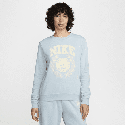 Nike Sportswear Club Fleece Women s Crew Neck Sweatshirt Color Light Armory Blue Size XS