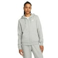thumbnail image 1 of Nike Sportswear Club Fleece Women's Full-Zip Hoodie Color: Dark Grey Heather/White Size: S (4–6), 1 of 4