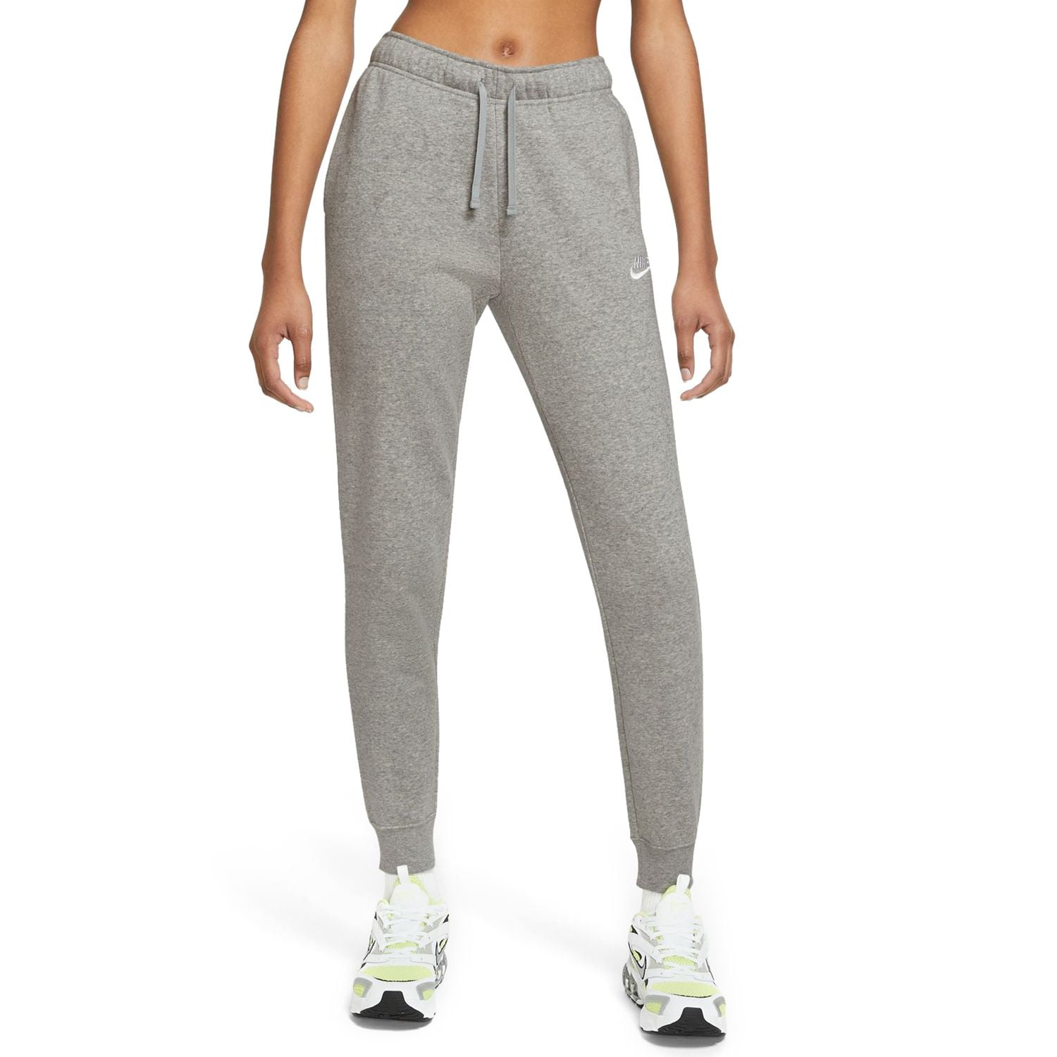 Women s Nike Sportswear Oversized Club Fleece Sweatpants Color Gray Heather Size LARGE Walmart