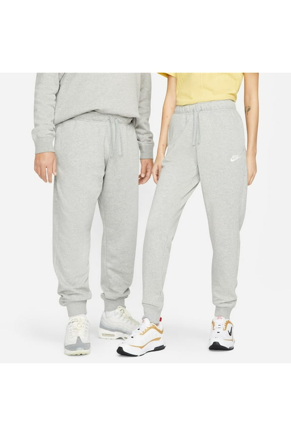 Women's Nike Sportswear Club Fleece Midrise Joggers Color: Gray Heather Size: LARGE