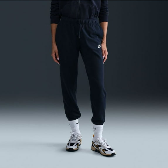 Women's Nike Sportswear Club Fleece Midrise Joggers Color: Obsidian Size: SMALL