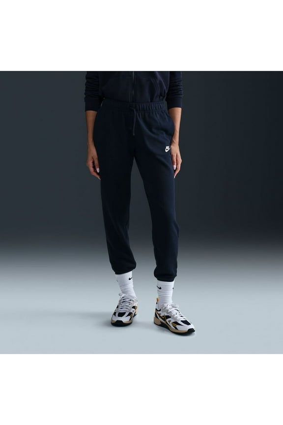 Women's Nike Sportswear Club Fleece Midrise Joggers Color: Obsidian Size: SMALL