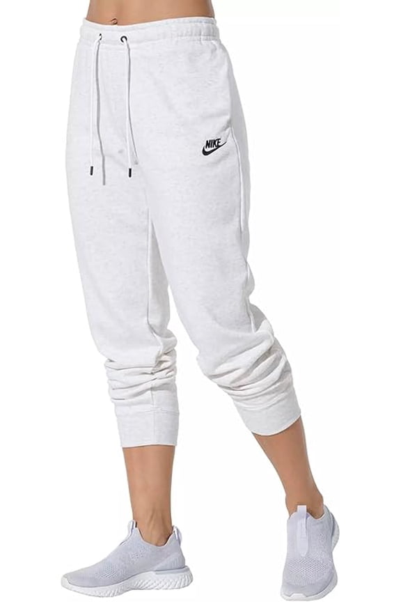 Sportswear Club Fleece Women's Mid-Rise Joggers White/Black