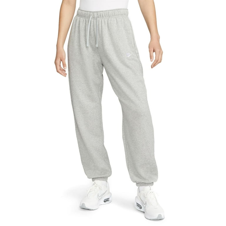 Women s Nike Sportswear Oversized Club Fleece Sweatpants Color Gray Heather Size SMALL Walmart