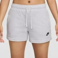 thumbnail image 1 of Nike Sportswear Club Fleece Women's Mid-Rise Shorts Color: Birch Heather/Black Size: XS, 1 of 4