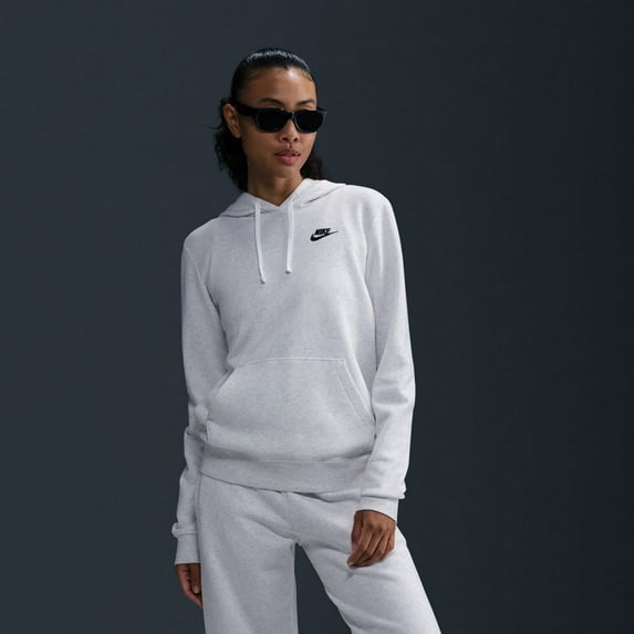 Women's Nike Sportswear Club Fleece Hoodie Color: Birch Heather Size: XX LARGE