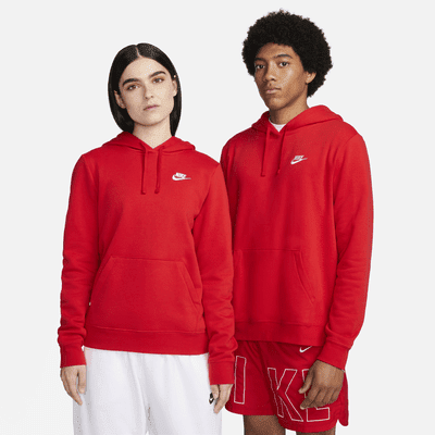Nike Sportswear Club Fleece Women s Pullover Hoodie Color University Red White Size 3XL Walmart