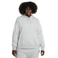 thumbnail image 1 of Nike Sportswear Club Fleece Women's Pullover Hoodie (Plus Size) Color: Dark Grey Heather/White Size: 1X, 1 of 4