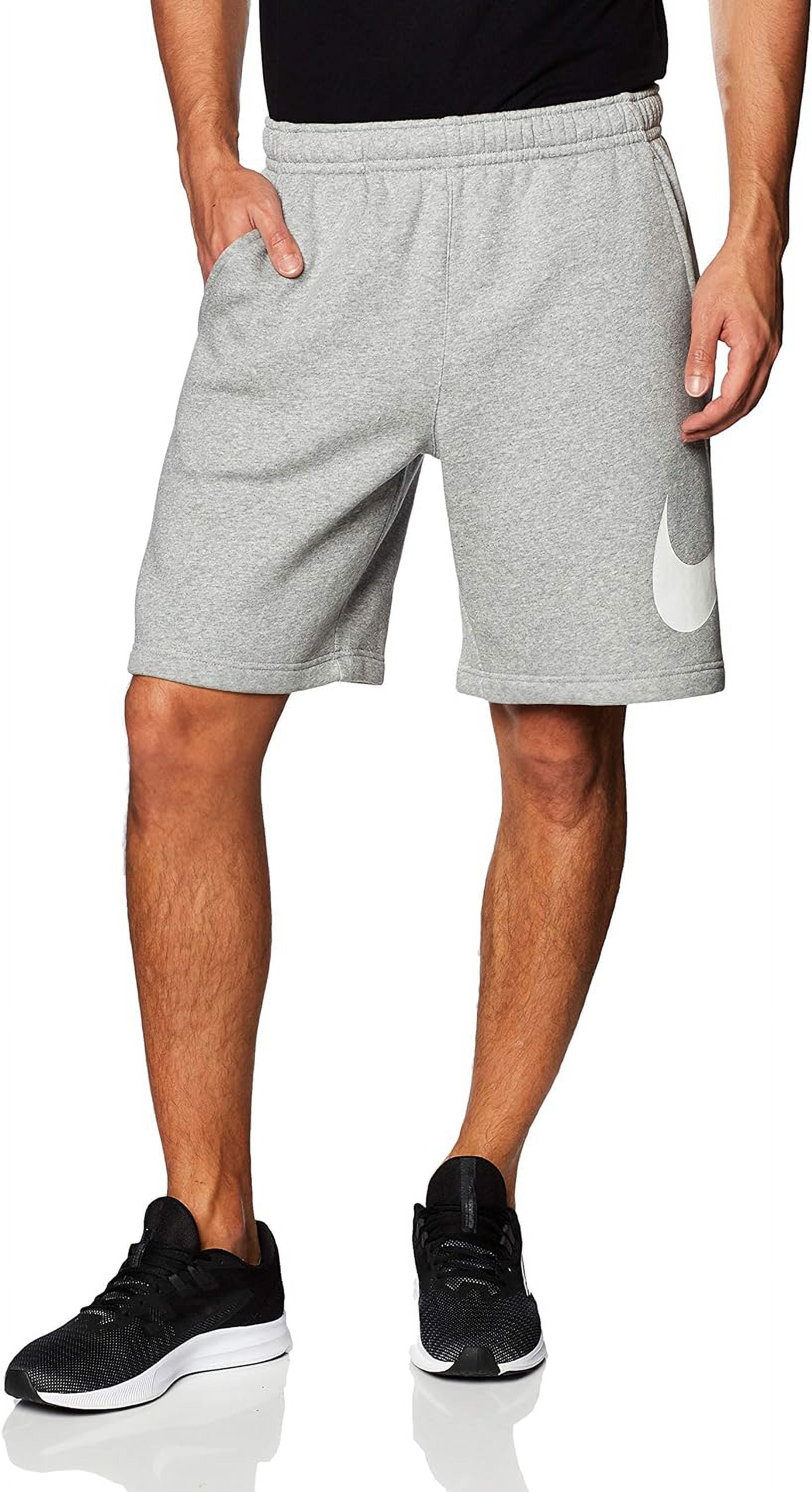 Free Shipping Nike Sportswear Club Men s Graphic Shorts Color Dark Grey Heather White White Size L Walmart