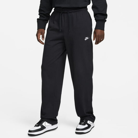 Nike Sportswear Club Men's Knit Open-Hem Pants Color: Black/White Size: M