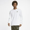 thumbnail image 1 of Nike Sportswear Club Men's Long-Sleeve T-Shirt Color: White/Black Size: M Tall, 1 of 1