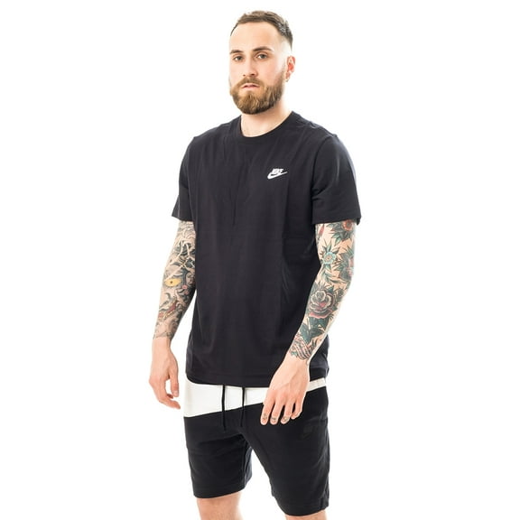 Nike Sportswear Club Men's T-Shirt Color: Black/White Size: XS