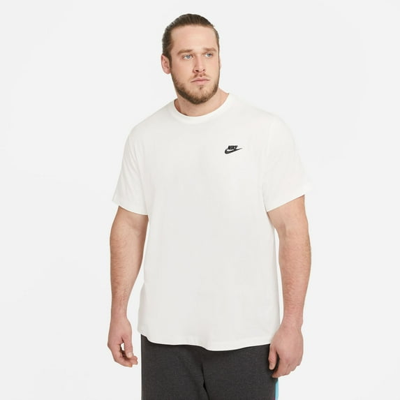 Nike Sportswear Club Men's T-Shirt Color: Sail/Black Size: 3XL Tall