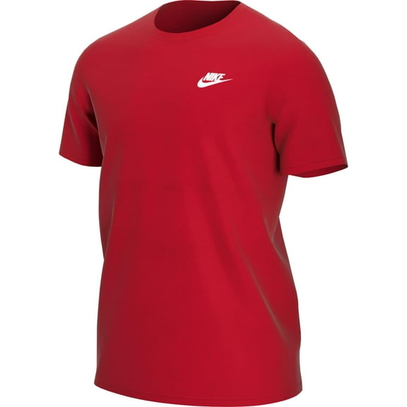 Nike Sportswear Club Men's T-Shirt Color: University Red/White Size: S
