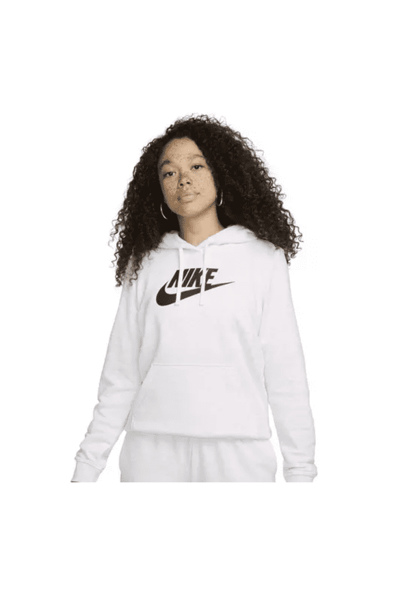 Sportswear Club Women's Logo Pullover Hoodie M White