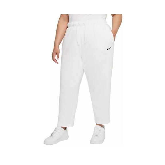 Nike Sportswear Collection Essentials Fleece Womens Active Pants Size 3X, Color: White/Black
