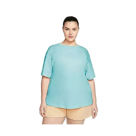 Nike Sportswear Essential Boyfriend T Womens Active Shirts & Tees Size 3X, Color: Light Blue