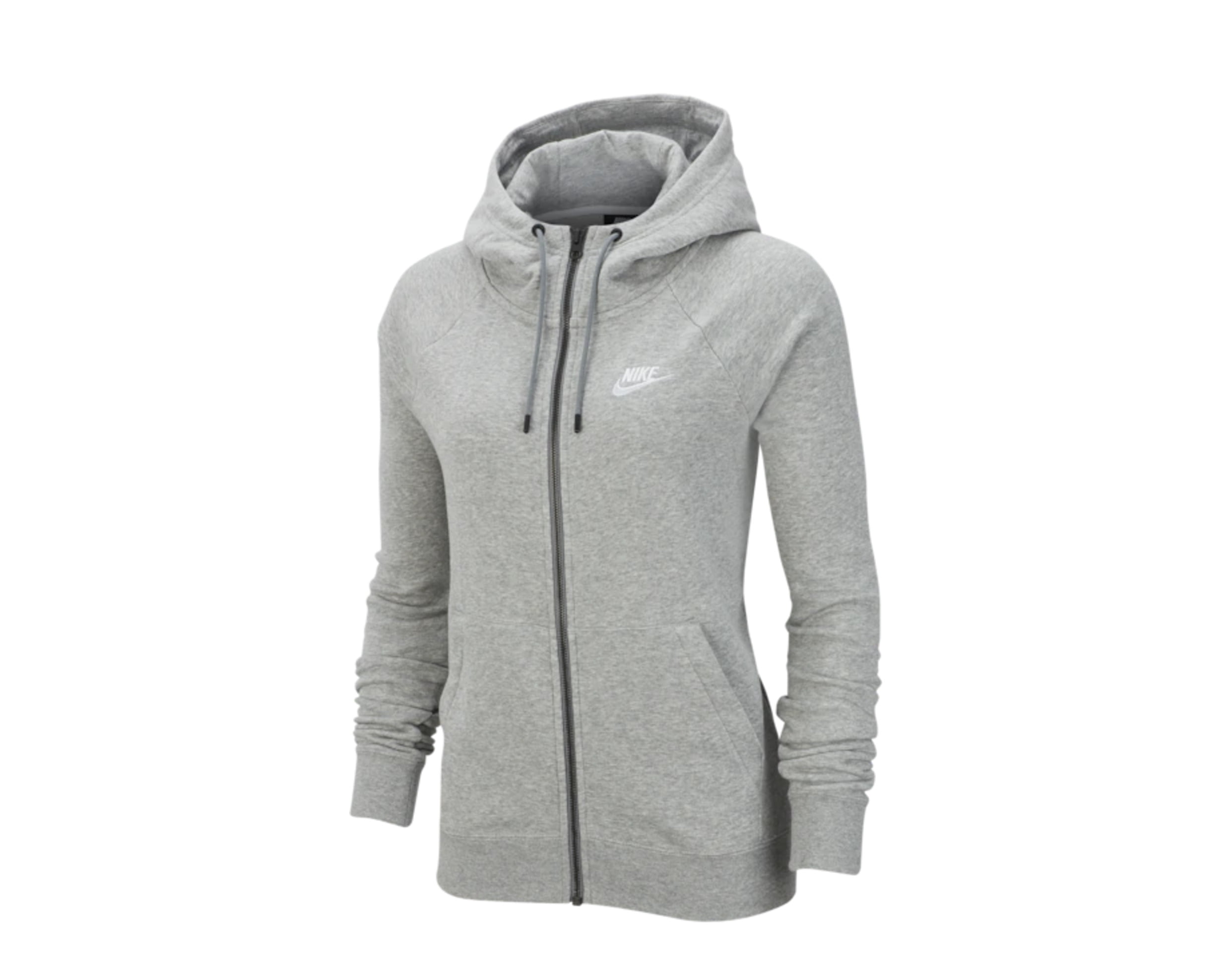 Nike Sportswear Essential Full-Zip Fleece Grey/White Women's