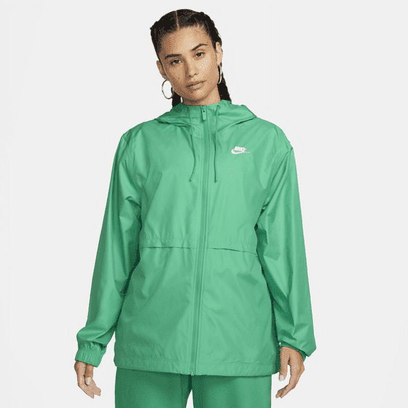 Nike Sportswear Essential Repel Women s Woven Jacket Color Stadium Green White Size XL Walmart