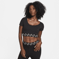 thumbnail image 1 of Nike Sportswear Essential Swoosh Women's Short-Sleeve Top Color: Black/Sail Size: M, 1 of 2